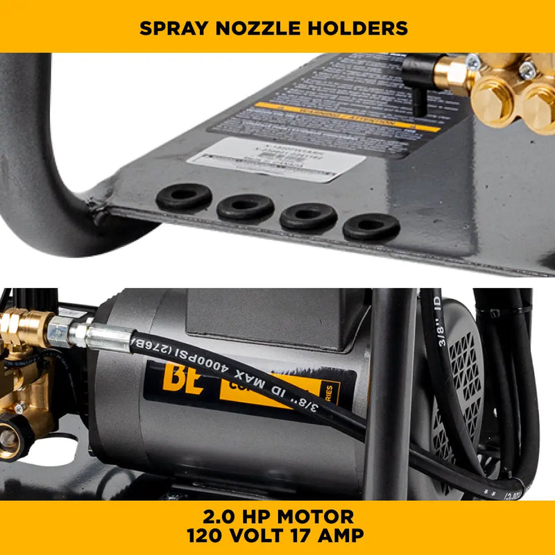 1,500 PSI 2.0 GPM 2.0 HP Wall Mount Electric Pressure Washer with a Baldor Motor and CP Triplex Pump - X-1520FW1ARH BE Power Equipment