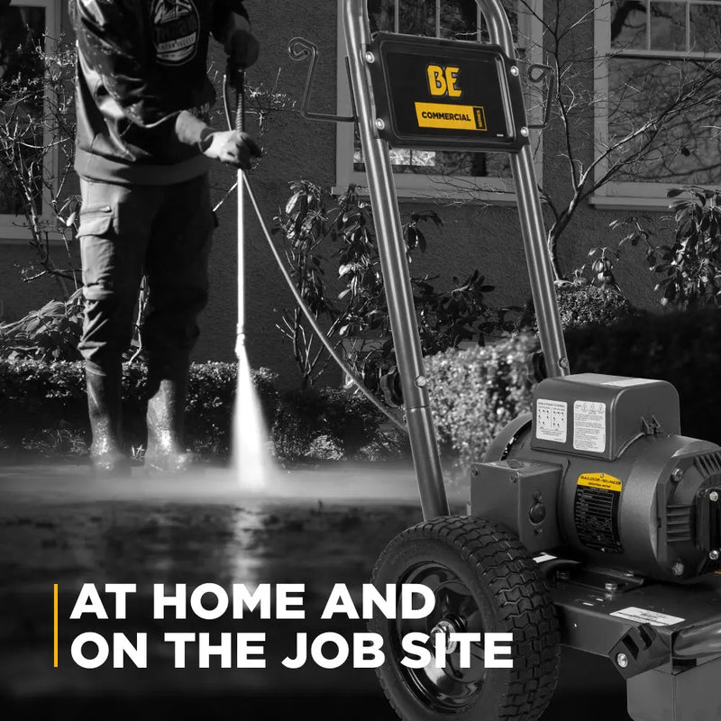 1,500 PSI 2.0 GPM Electric Pressure Washer with Baldor Motor and AR Triplex Pump - PE-1520EW1A BE Power Equipment