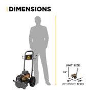 1,500 PSI 2.0 GPM Electric Pressure Washer with Baldor Motor and AR Triplex Pump - PE-1520EW1A BE Power Equipment
