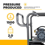 1,500 PSI 2.0 GPM Hot Water Pressure Washer with TechTop Motor and CP Triplex Pump - HW152EA BE Power Equipment