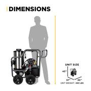 1,500 PSI 2.0 GPM Hot Water Pressure Washer with TechTop Motor and CP Triplex Pump - HW152EA BE Power Equipment