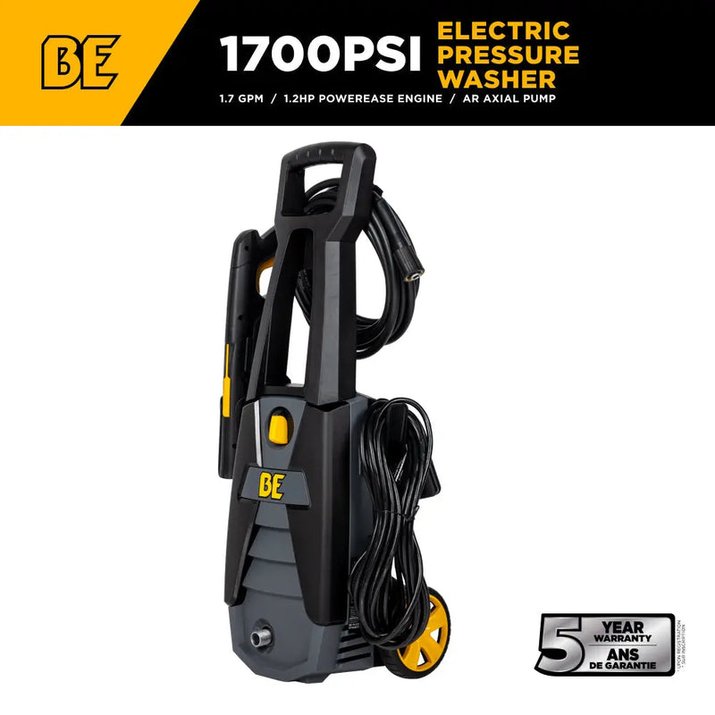 1,700 PSI 1.7 GPM Electric Power Washer with Powerease Motor and AR Axial Pump - P1715EN BE Power Equipment