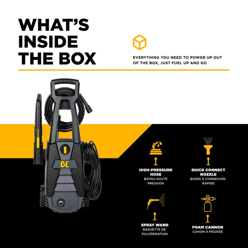 1,700 PSI 1.7 GPM Electric Power Washer with Powerease Motor and AR Axial Pump - P1715EN BE Power Equipment
