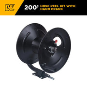 200' Hose Reel with Hand Crank BE Power Equipment