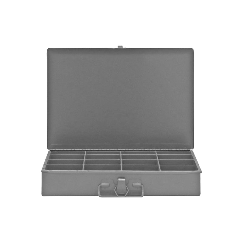 Durham Small, Steel, Compartment Box, 16 Compartments, Gray (Pack of 6)