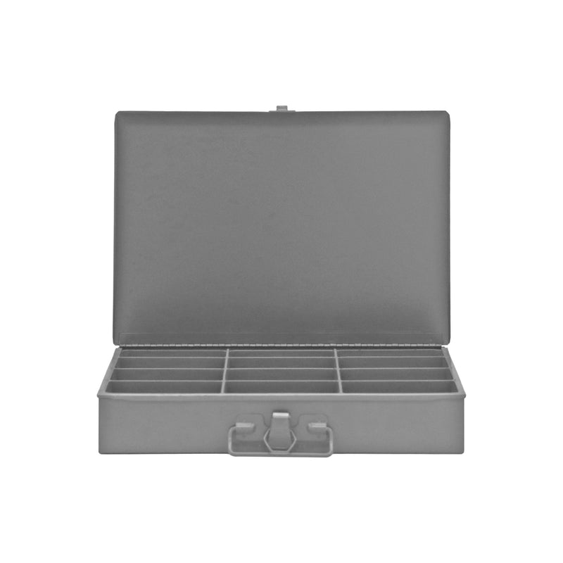 Durham Small, Steel, Compartment Box, 12 Compartments, Gray (Pack of 6)