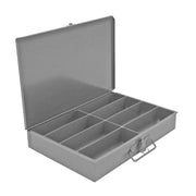 Durham Small, Steel, Compartment Box, 8 Compartments, Gray (Pack of 6)