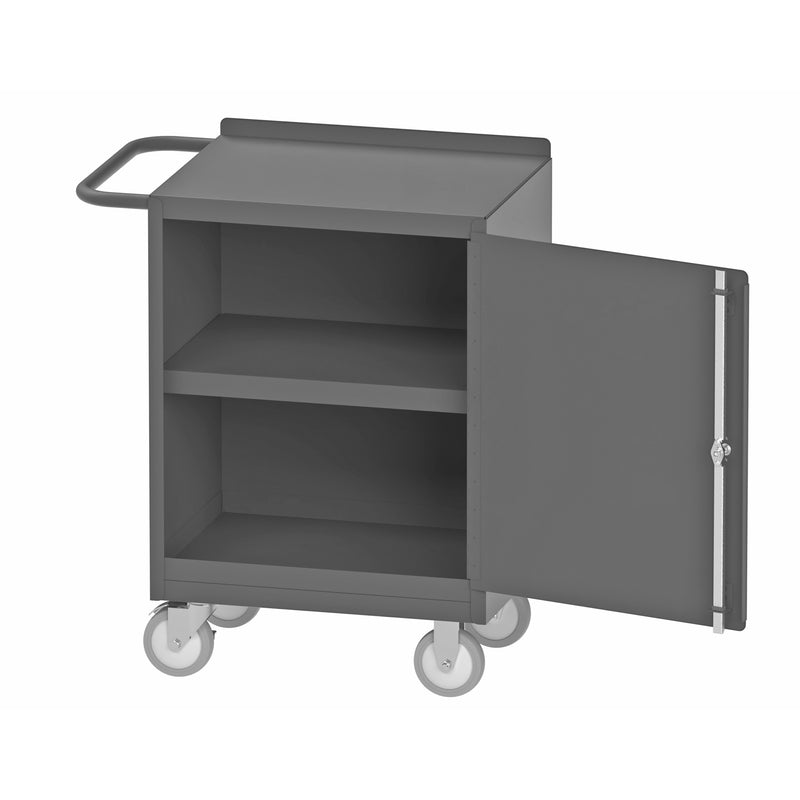 Durham Mobile Bench Cabinet With 5" X 1-1/4" Polyurethane Casters, (2) Rigid And (2) Swivel