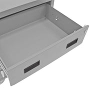 Durham Mobile Bench Cabinet, 2 Drawers, Storage Compartment With Locking Handle