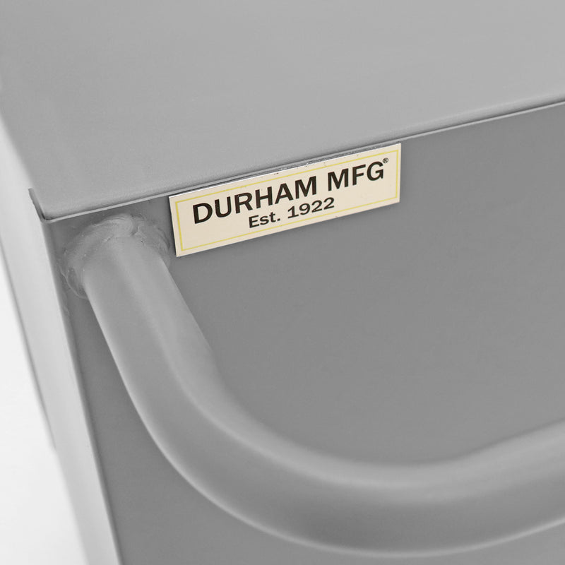 Durham Mobile Bench Cabinet, 2 Drawers, Storage Compartment With Locking Handle