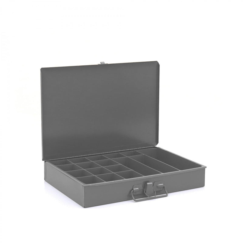 Durham Individual, Small, Steel, Compartment Box, 17 Compartments, Gray (Pack of 6)