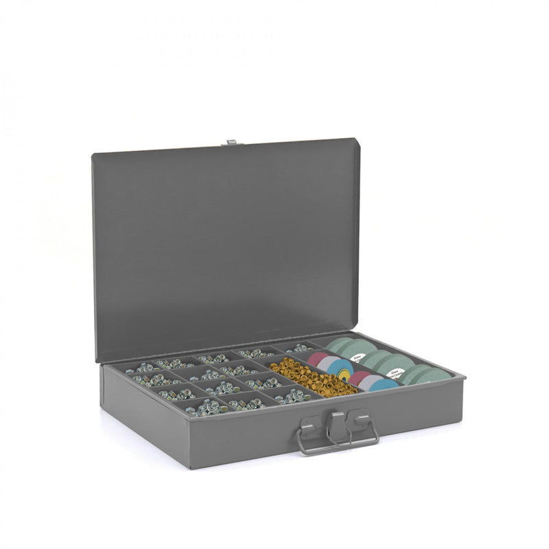 Durham Individual, Small, Steel, Compartment Box, 17 Compartments, Gray (Pack of 6)