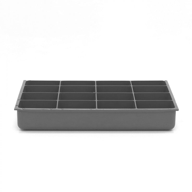 Durham Small, Polypropylene, 16 Compartment Insert, Gray
