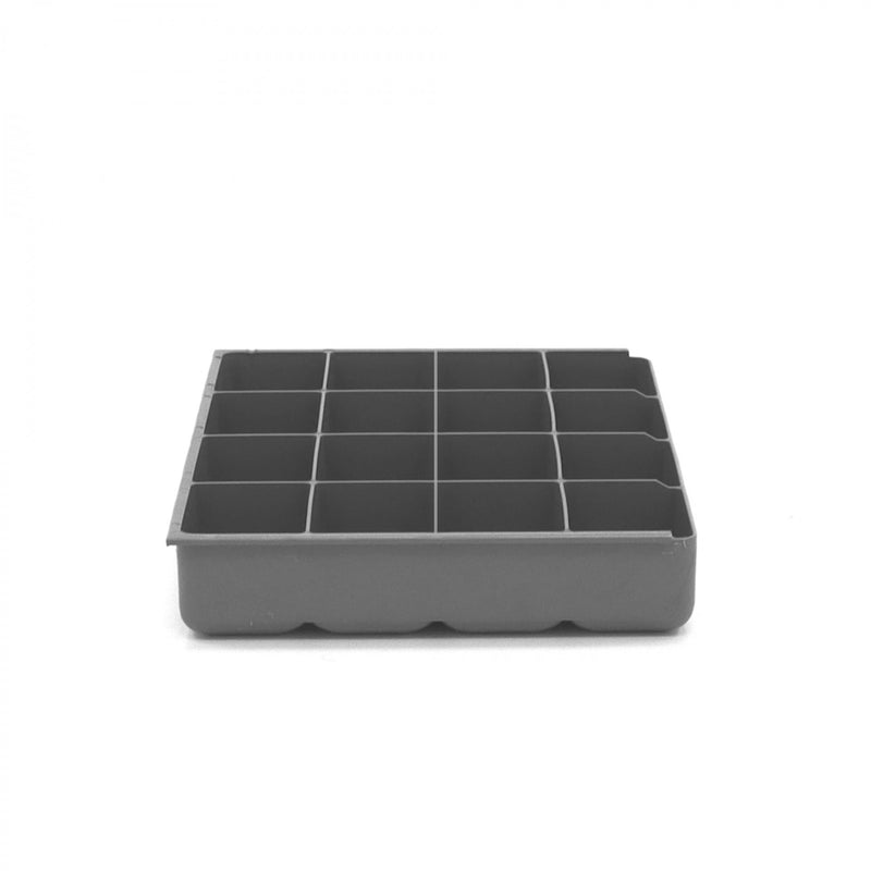Durham Small, Polypropylene, 16 Compartment Insert, Gray