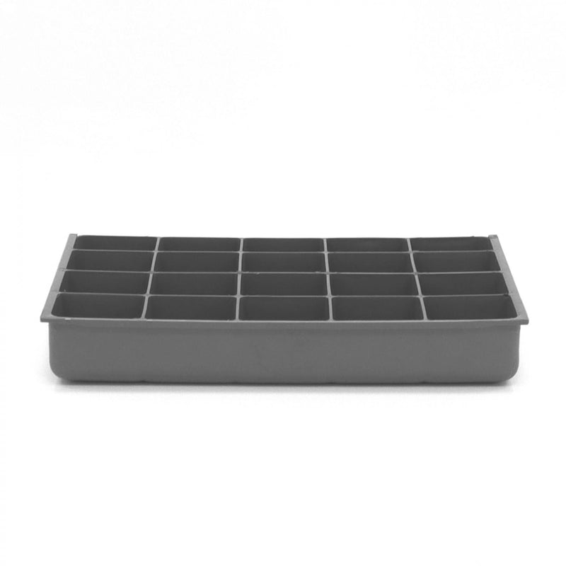 Durham Small, Polypropylene, 20 Compartment Insert, Gray