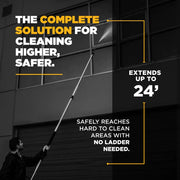24' Telescoping Pressure Washer Wand Extended Reach BE Power Equipment