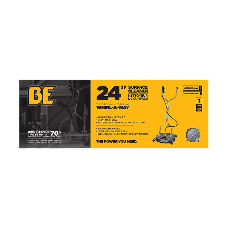 24" Whirl-A-Way Surface Cleaner BE Power Equipment