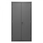 Durham Cabinet, 16 Gauge, 36 x 24 x 72, 126 Yellow Bins, Flush Doors with Louvered Panel, Lockable