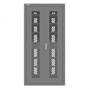 Durham Secure Charging Cabinet, 16 Gauge, 12 Shelves, 2 Drawers, 2 Power Strips, 36 x 24 x 72