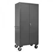 Durham Mobile Cabinet, 16 Gauge, 36 x 24 x 81, 4 Adjustable Shelves, Flush Doors