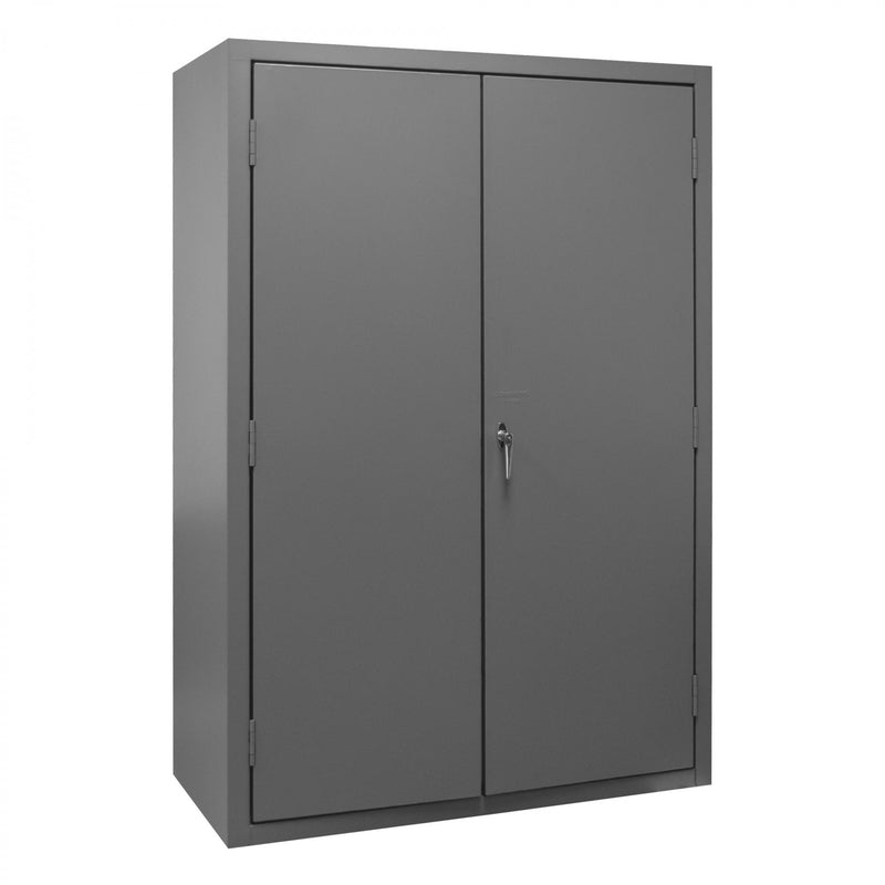 Durham Cabinet, 16 Gauge, 48 x 24 x 72, 186 Yellow Bins, Flush Doors with Louvered Panel, Lockable