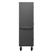 Durham Mobile Cabinet, 16 Gauge, 48 x 24 x 81, 42 Blue Bins, Flush Doors
