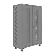 Durham Mobile, Secure, Tool Charging Cabinet, 16 Gauge, 12 Shelves, 2 Drawers, 2 Power Strips