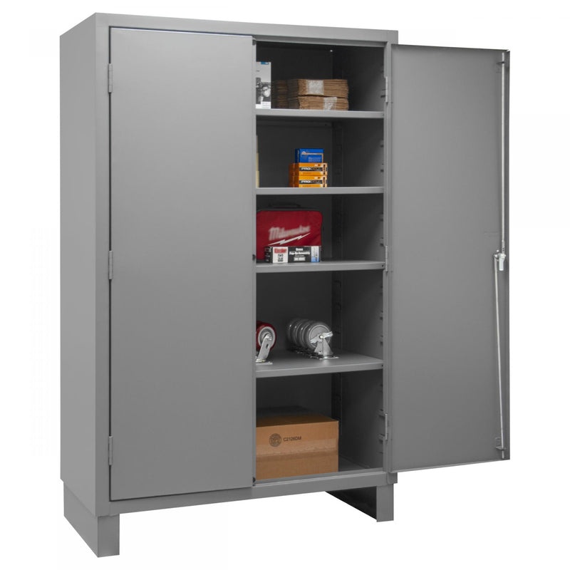 Durham Cabinet, 16 Gauge, 48 x 24 x 78, 4 Adjustable Shelves, Flush Doors, Lockable