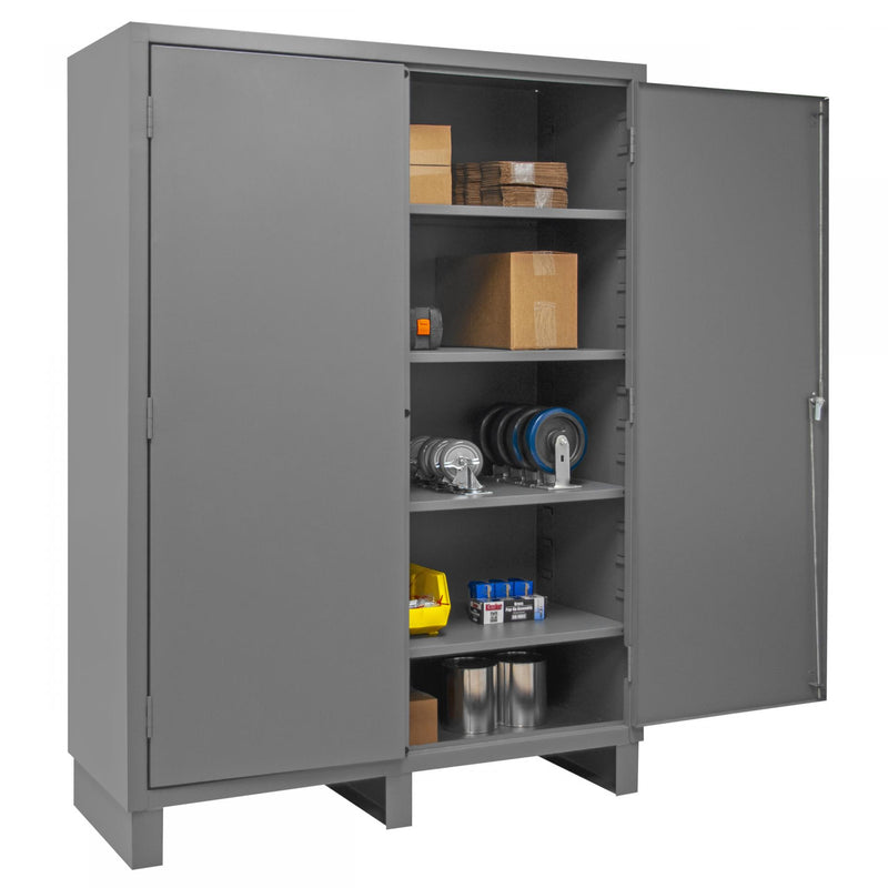 Durham Cabinet, 16 Gauge, 60 x 24 x 84, 4 Adjustable Shelves, Flush Doors, Lockable
