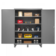Durham Cabinet, 16 Gauge, 60 x 24 x 84, 4 Adjustable Shelves, Flush Doors, Lockable