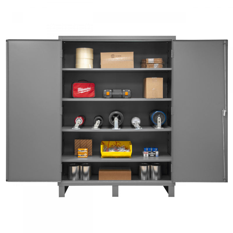 Durham Cabinet, 16 Gauge, 60 x 24 x 84, 4 Adjustable Shelves, Flush Doors, Lockable