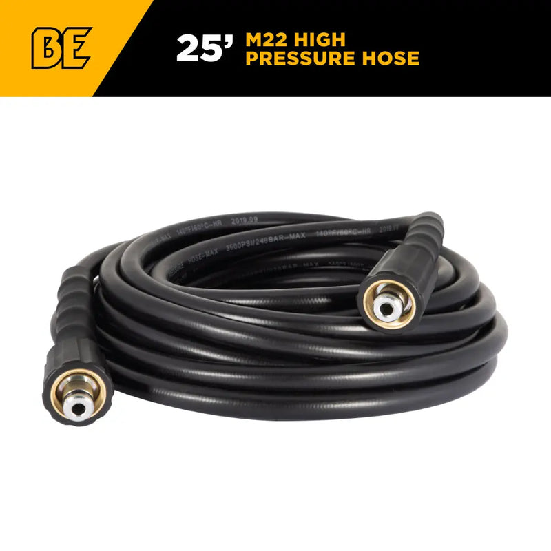 25' 3200PSI 1/4" Thermoplastic Hose BE Power Equipment