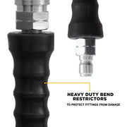 25' 4000PSI 1/4" Rubber Hose BE Power Equipment