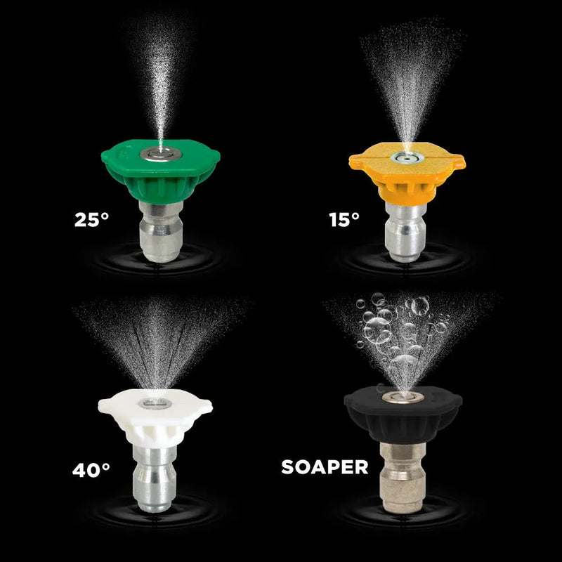 25° Quick Connect Pressure Washer Nozzle – 3.5 Orifice - Retail Ready Packaging BE Power Equipment