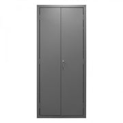 Durham Cabinet, 16 Gauge, 36 x 18 x 84, 156 Yellow Bins, Flush Doors with Louvered Panel, Lockable