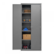 Durham Cabinet, 16 Gauge, 36 x 18 x 84, 4 Adjustable Shelves, Flush Doors, Lockable