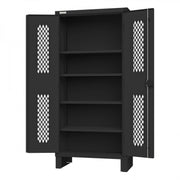 Durham Ventilated Cabinet, 14 Gauge, 4 Shelves, 36 x 18 x 78
