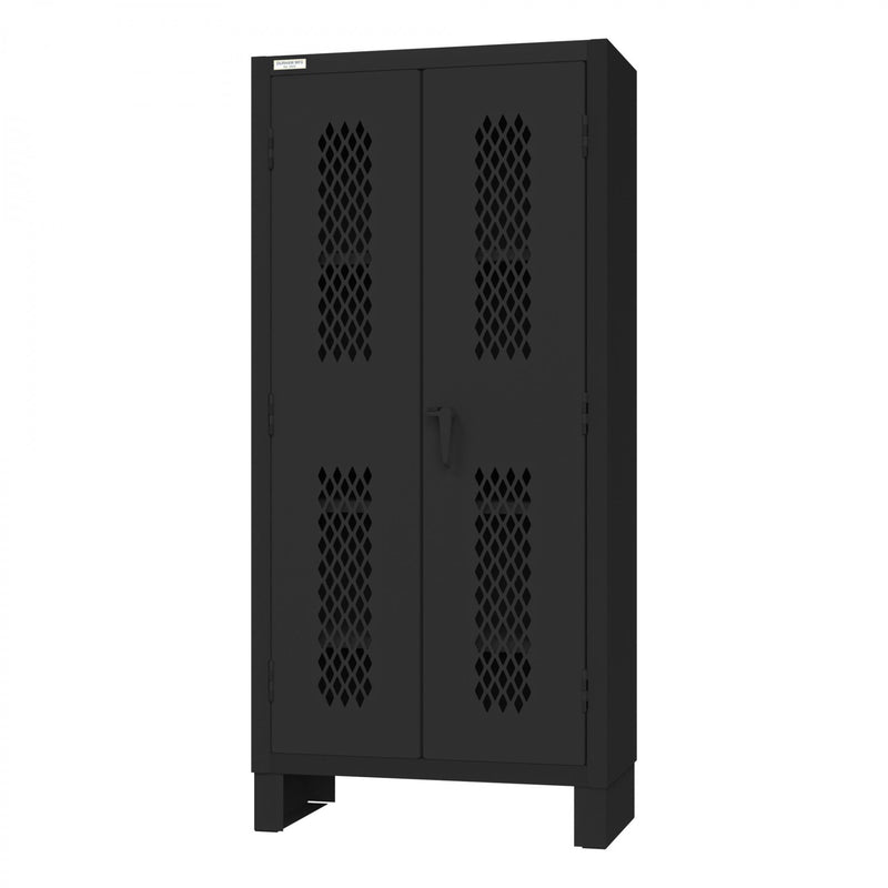 Durham Ventilated Cabinet, 14 Gauge, 4 Shelves, 36 x 18 x 78