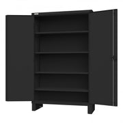 Durham Cabinet, 14 Gauge, 4 Shelves, 48 x 18 x 78, Black