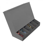 Durham Gravity Feed Dispenser with Lid, 6 Compartments, Wall Mountable, Gray