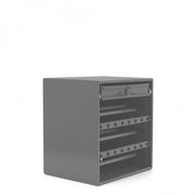 Durham Wire And Terminal Storage Cabinet, 6 rods, 20 Compartments, 16 Rubberized Grommets, Gray