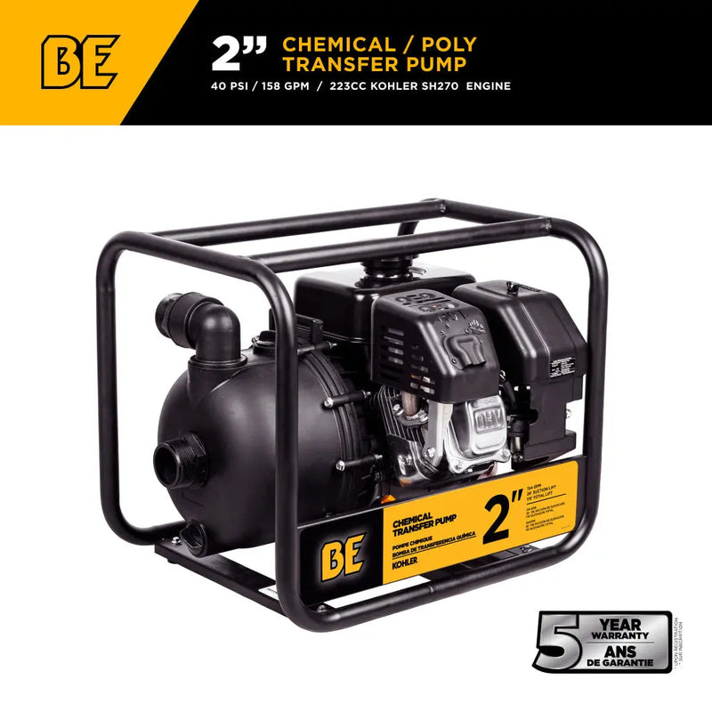 2" Chemical Transfer Pump with Kohler SH270 Engine BE Power Equipment