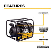 2" Chemical Transfer Pump with Kohler SH270 Engine BE Power Equipment