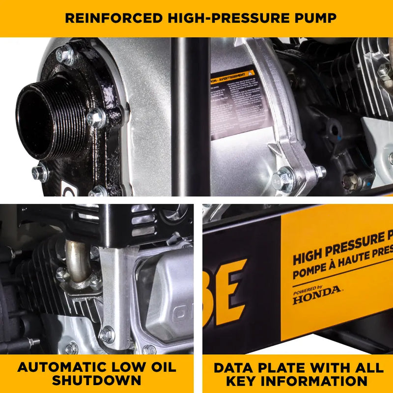 2" High-Pressure Water Transfer Pump with Honda GX200 Engine BE Power Equipment