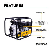 2" High-Pressure Water Transfer Pump with Powerease 225 Engine BE Power Equipment
