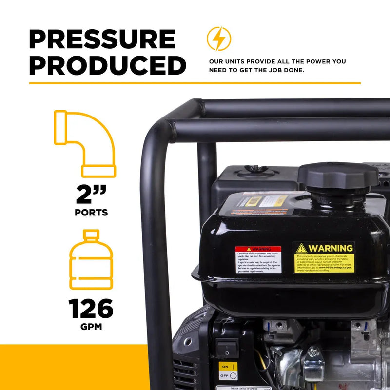 2" High-Pressure Water Transfer Pump with Powerease 225 Engine BE Power Equipment