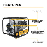 2" Trash Transfer Pump with Honda GX200 Engine BE Power Equipment