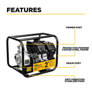 2" Water Transfer Pump with Kohler SH270 Engine BE Power Equipment