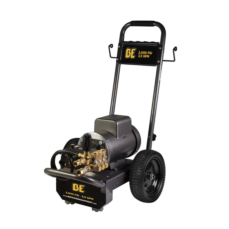 2,000 PSI 3.5 GPM 5.0 HP Electric Pressure Washer with Baldor Motor and Centurion Triplex Pump - B205EA BE Power Equipment