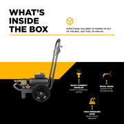 2,000 PSI 3.5 GPM 5.0 HP Electric Pressure Washer with Baldor Motor and General Triplex Pump - B205EG BE Power Equipment